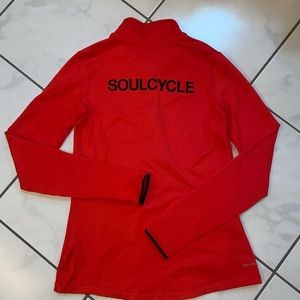 NIKE x SOULCYCLE- neon orange half zip L